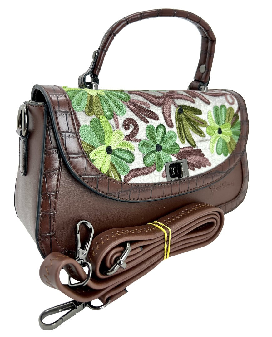 Hand Embroidery Handbag: Floral Whispers