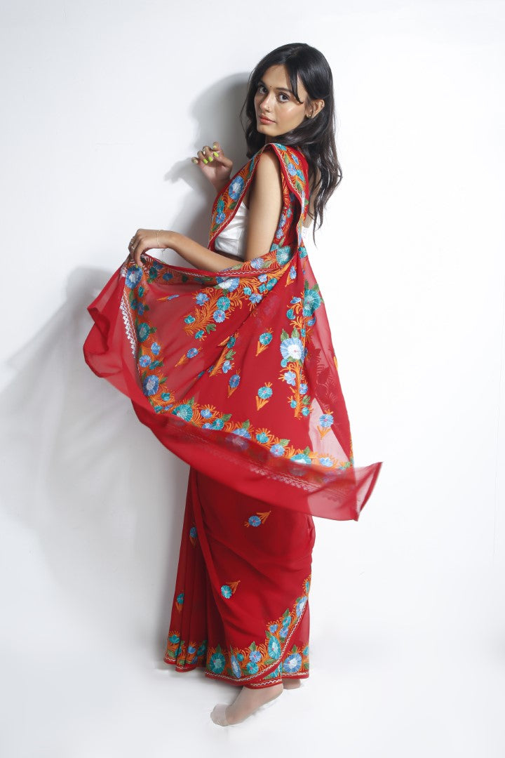 Ethereal Elegance: Kashmiri Georgette Sarees Shop Now