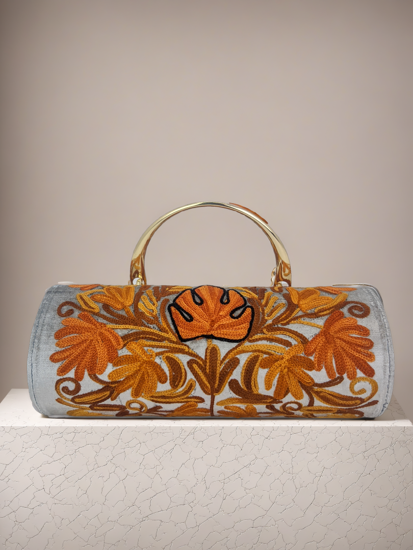 Beautiful Handmade Embroidered Carry-On Duffle Minibag for Travel