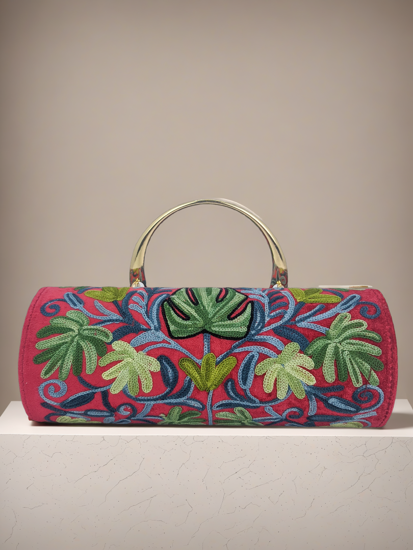 Unique Handmade Embroidered Carry-On Duffle Minibag