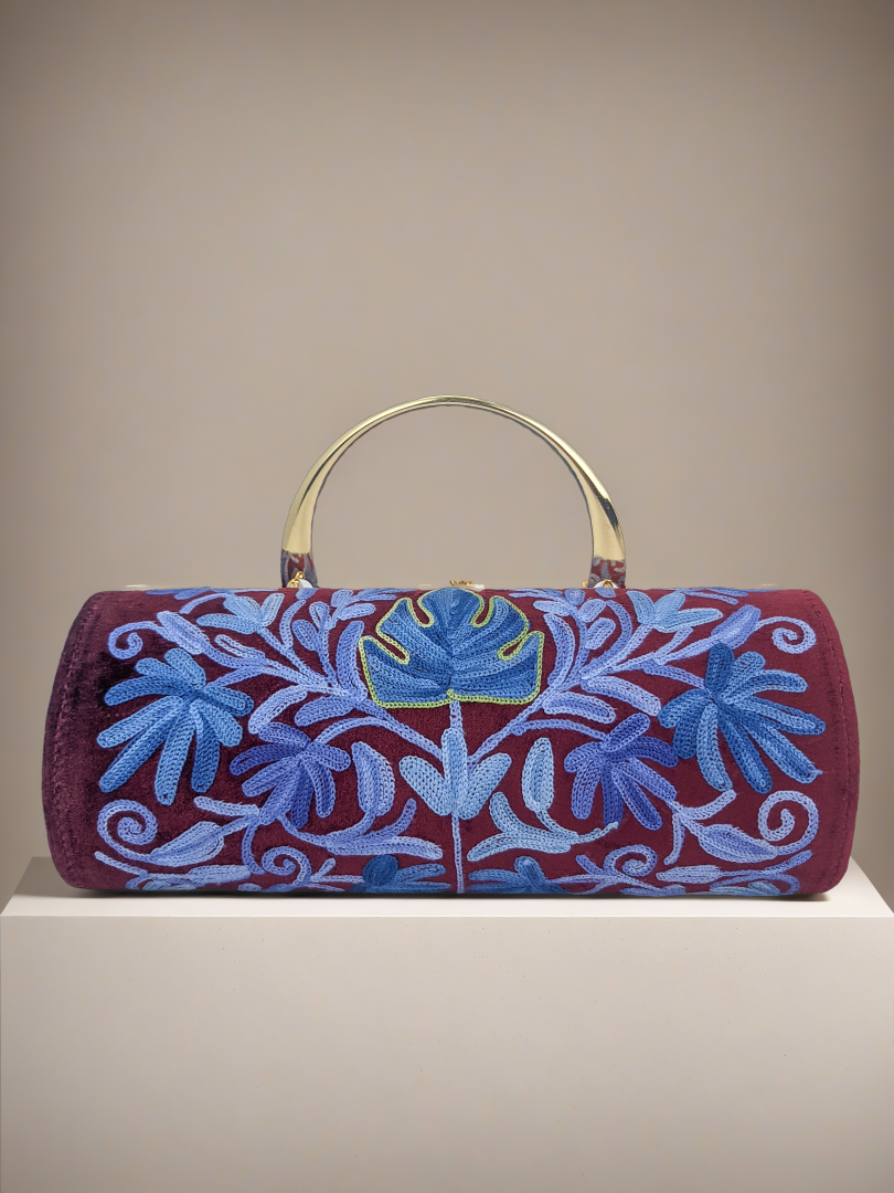 Handmade Embroidered Minibag with Duffle Design