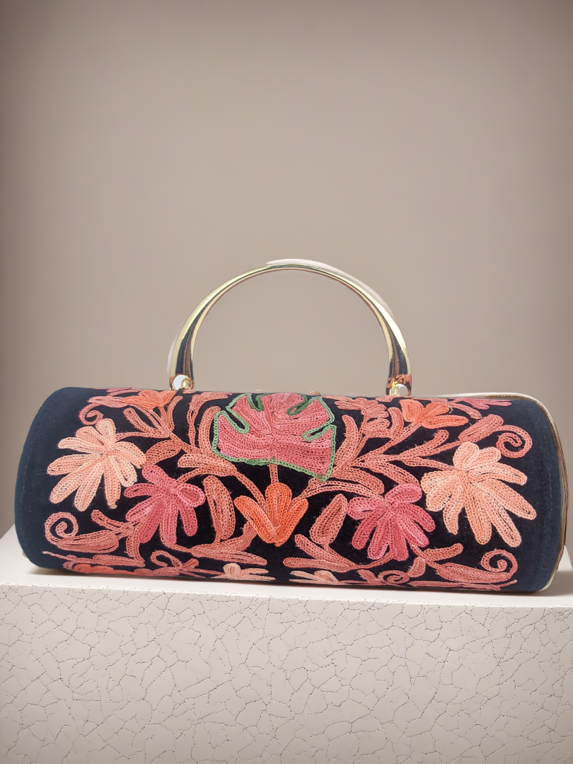 Handmade Embroidered Carry-On Duffle Minibag for Work