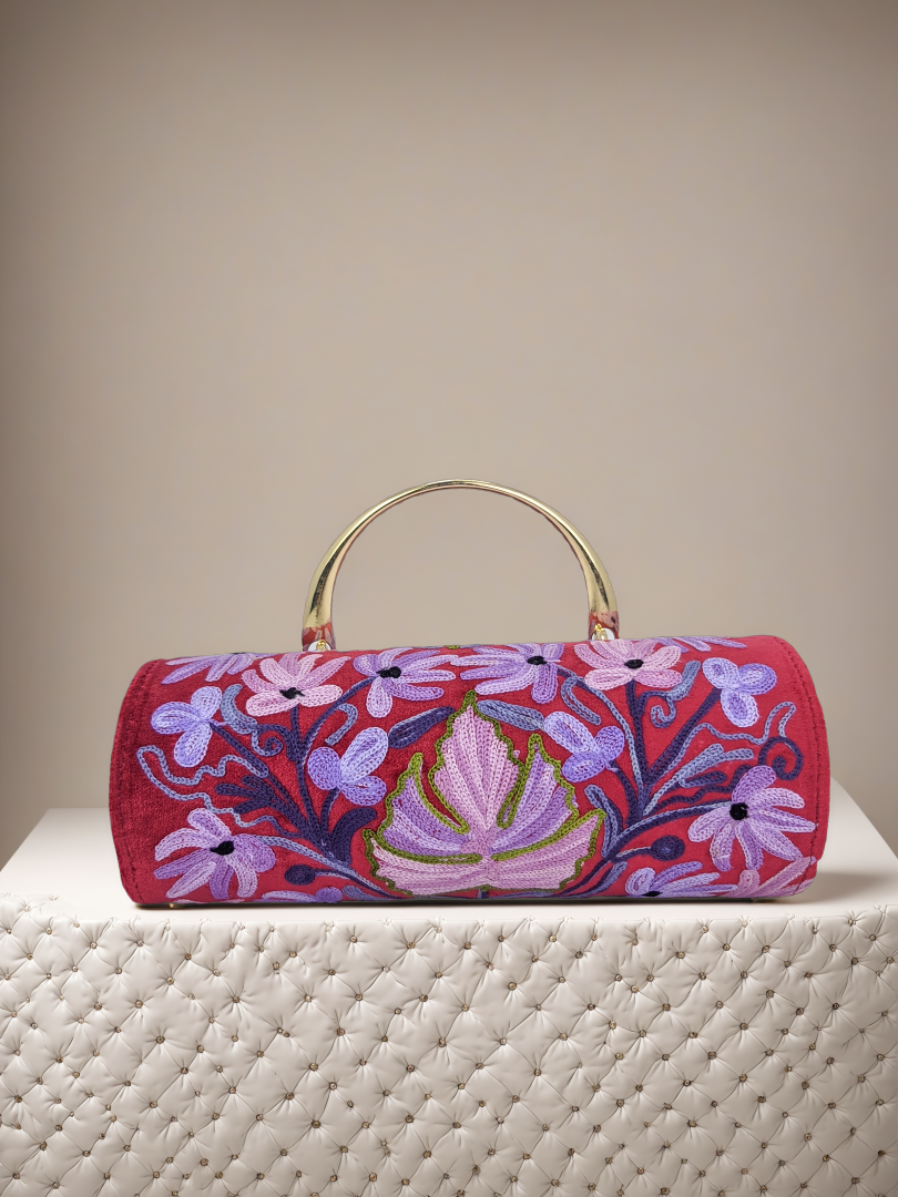 Custom Handmade Embroidered Carry-On Duffle Minibag for Work