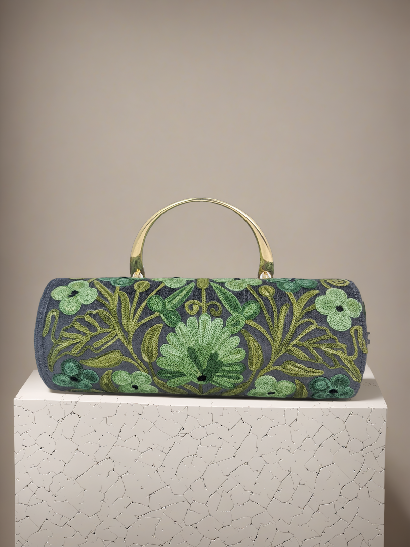 Beautiful Handmade Embroidered Carry-On Duffle Minibag