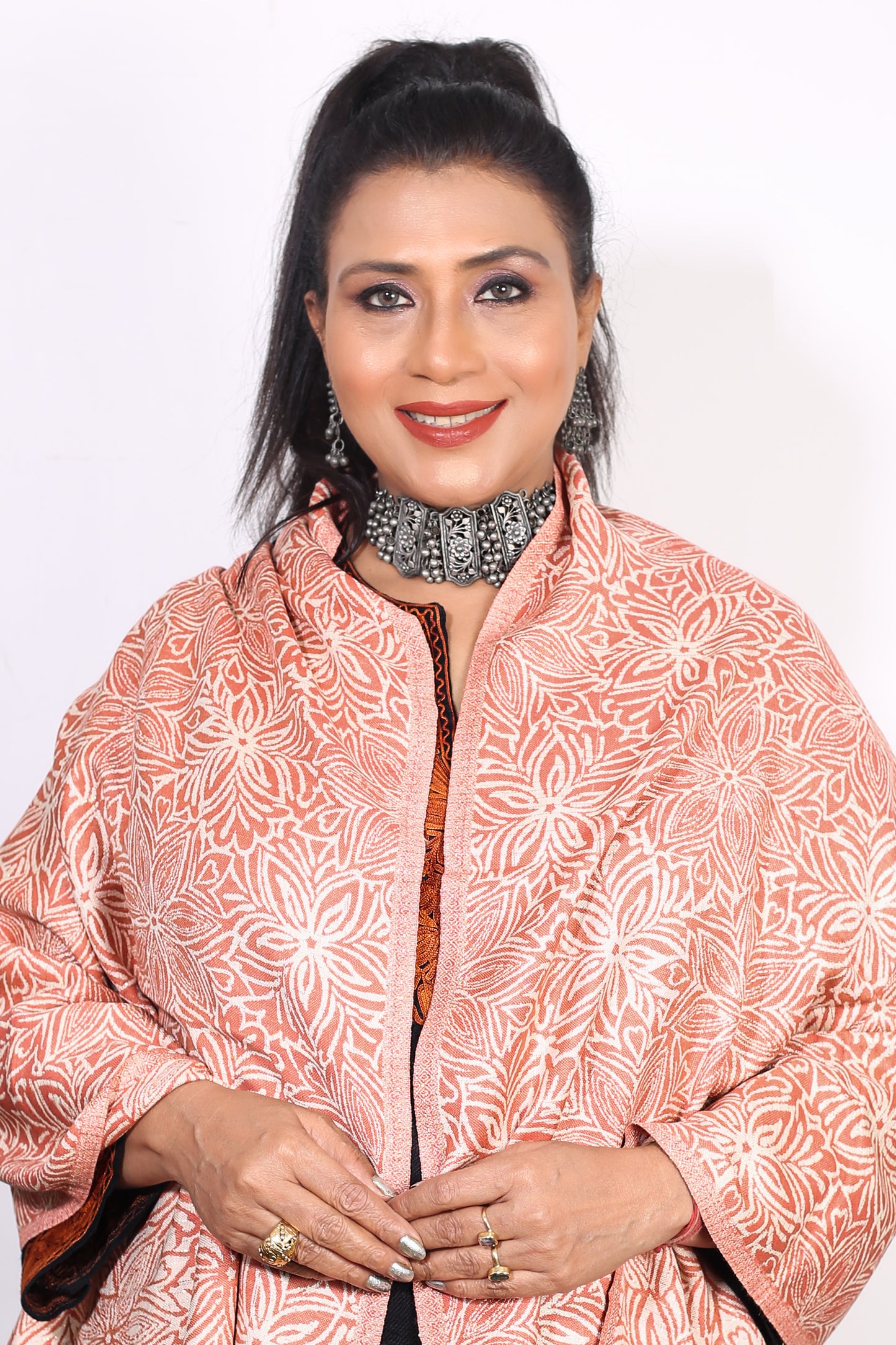 Timeless Luxury Kashmiri Zari Stole Embroidered Pashmina