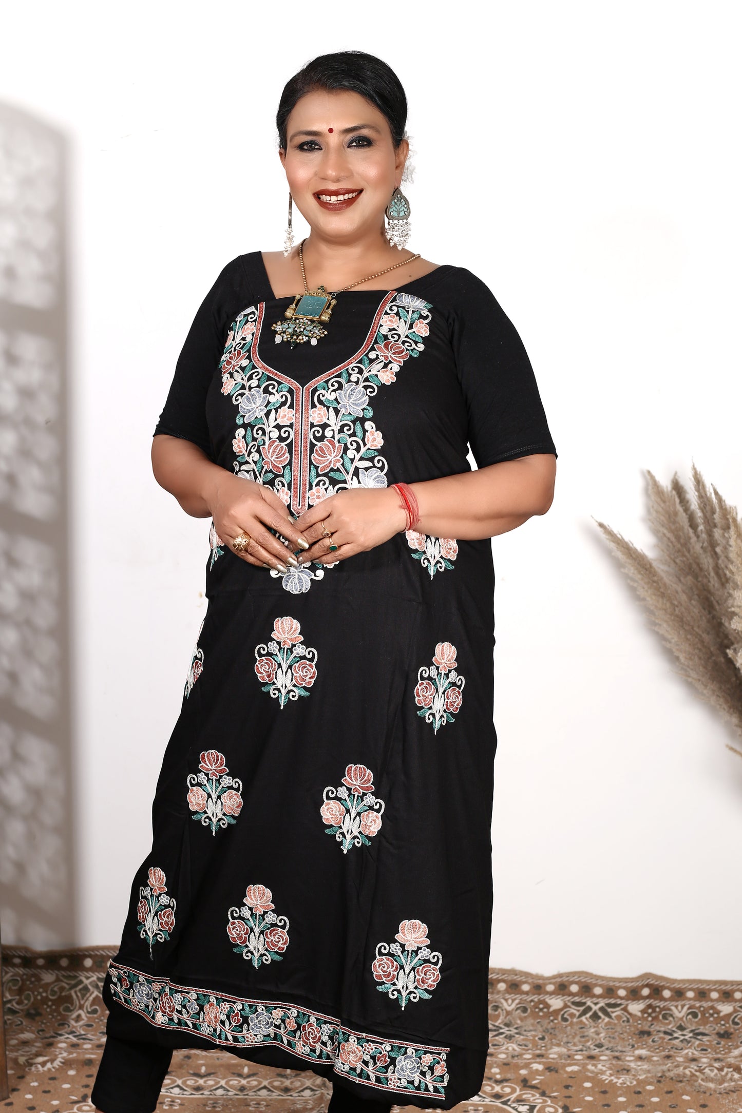 Weaving Mystery: Traditional Hand-Embroidered Cotton Suits Redefined ( UNSTITCHED ) (Copy)