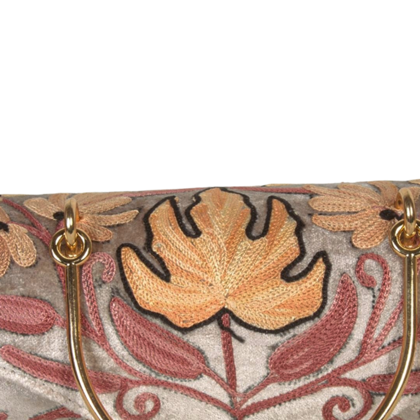Duffle Bag – Hand-Embroidered Mini Duffle with Vibrant Floral Accents