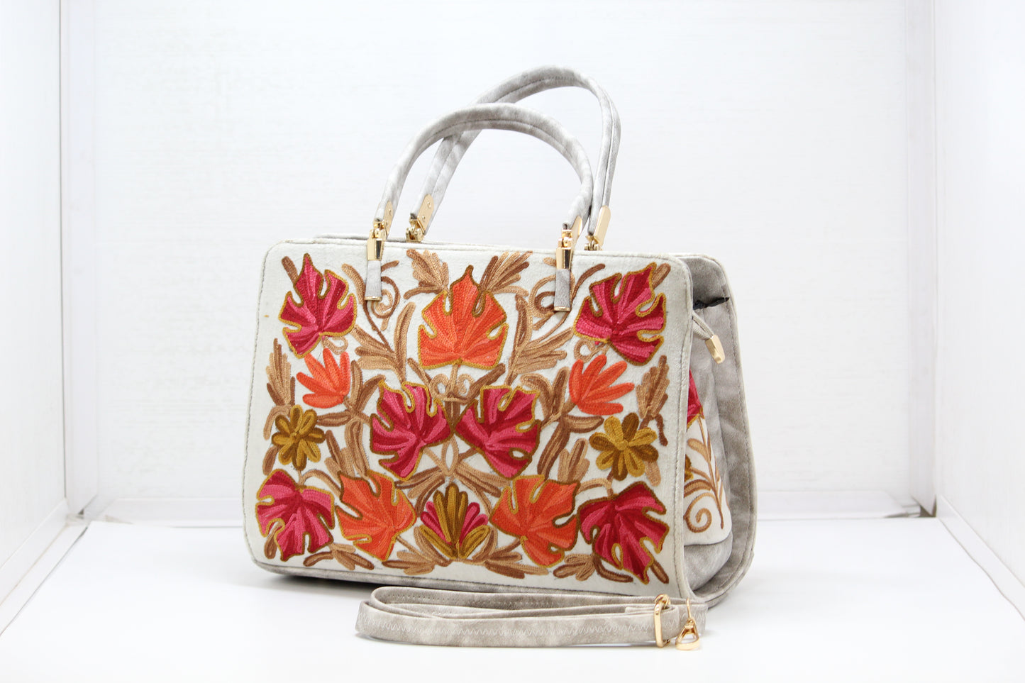 Handcrafted Hues Embroidered Handbag