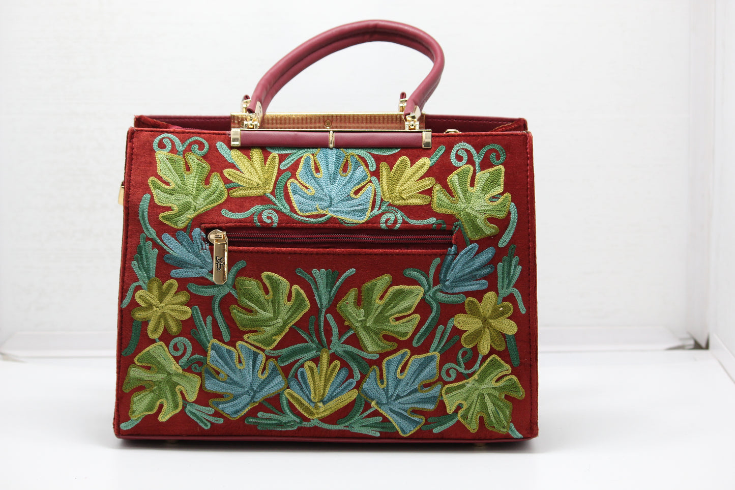 Threaded Bliss Embroidered Handbag