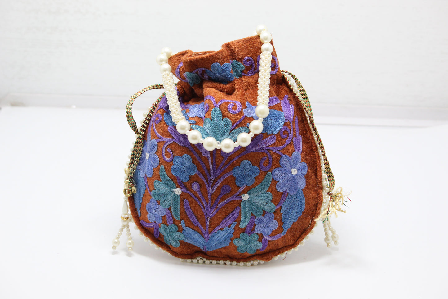 Embroidered Grace: Handmade Embroidered Potli
