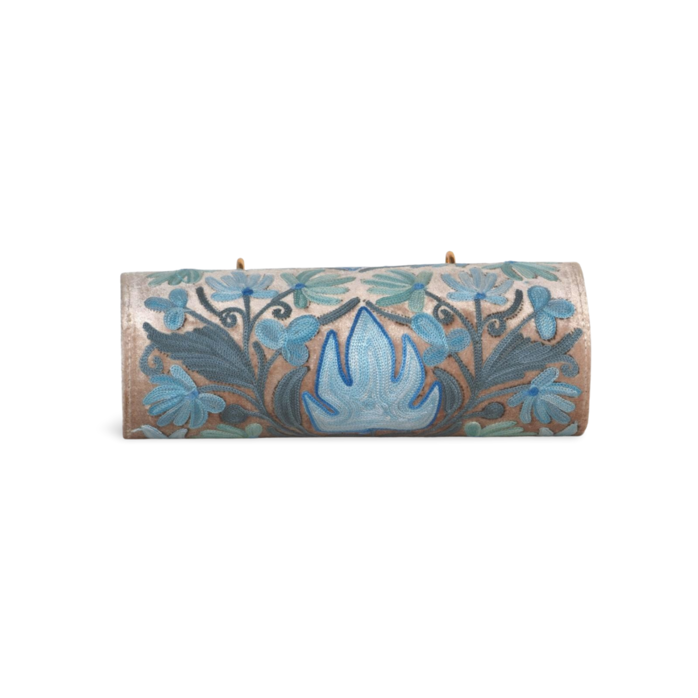 Duffle Bag – Hand-Embroidered Mini Duffle with Gorgeous Floral and Geometric Details