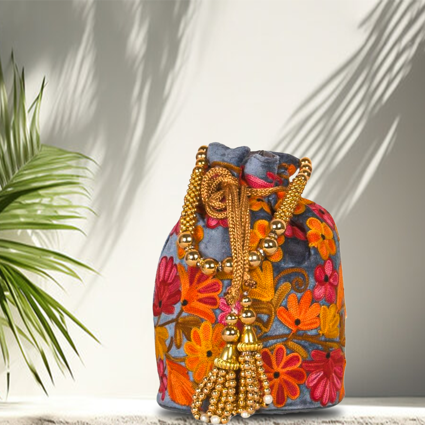 Luxurious Festive Bag: Hand Embroidered Potli