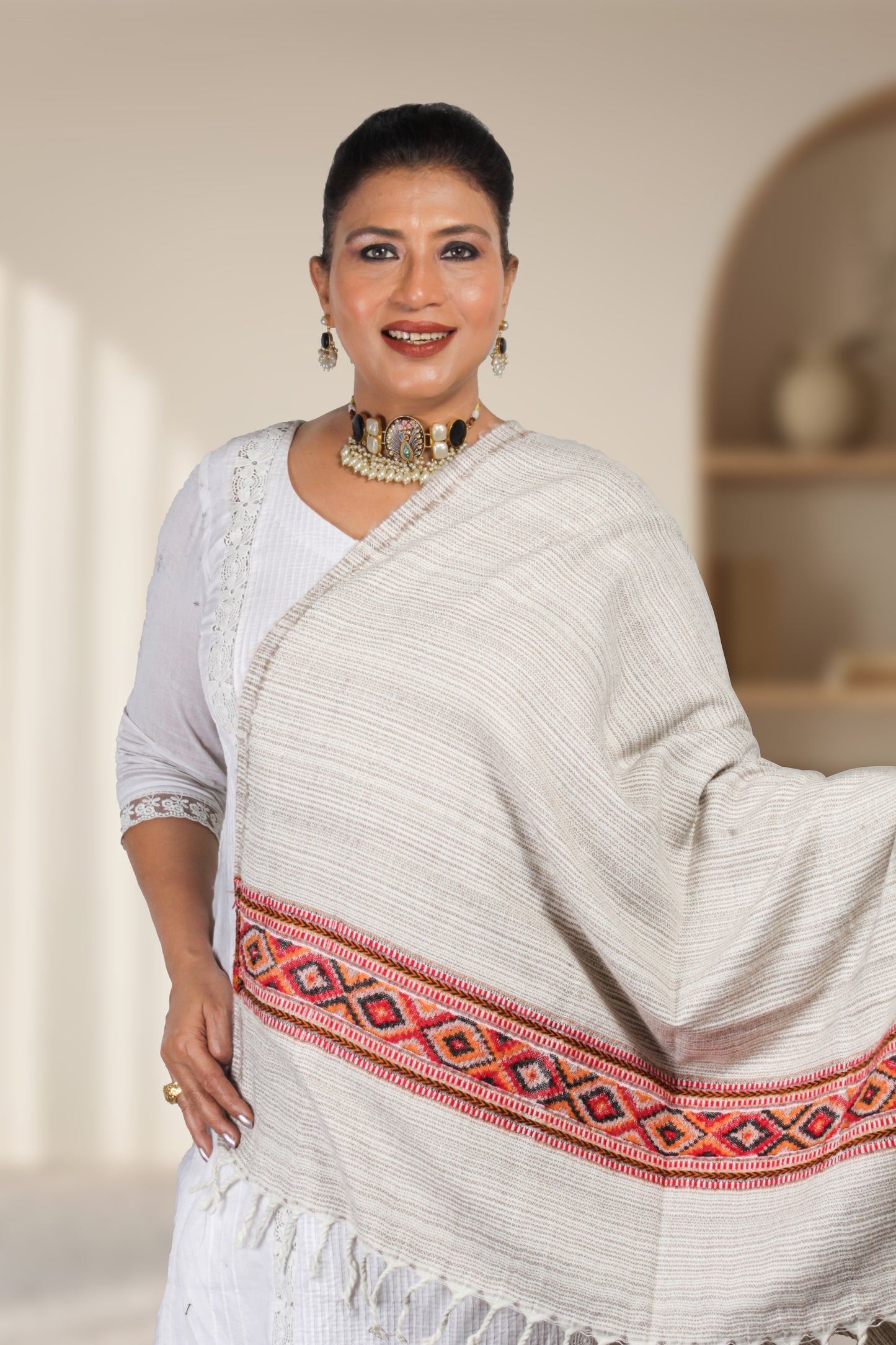 The Ultimate Artisanal Kashmiri Tibetan Shawl by Weaving Mystery for Discerning Buyers