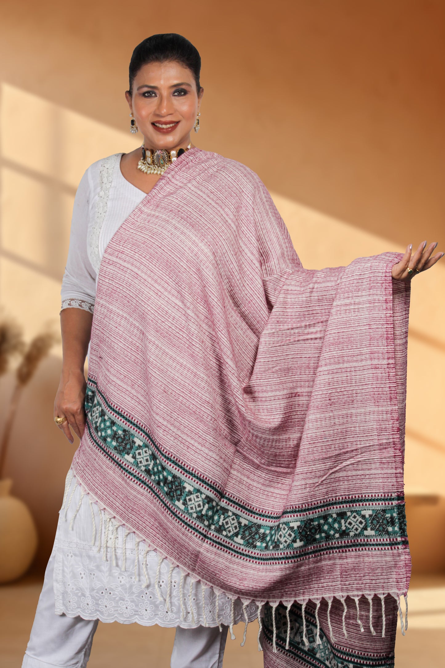 Tibetan Wool Shawl: Embrace Kashmiri Craftsmanship and Elegant Warmth in Every Stitch