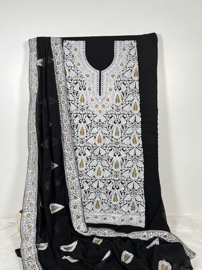 Silver Oak: Unstitched Kashmiri Elegance Suit