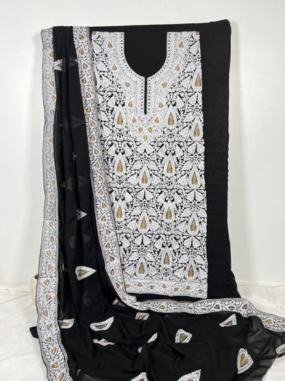 Silver Oak: Unstitched Kashmiri Elegance Suit