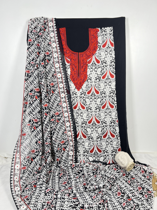 Kashmiri Embroidered Unstitched Suit 3 Piece