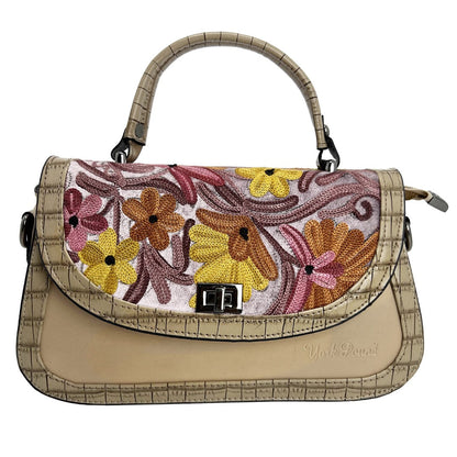 Floral Flourish: Hand Embroidery Handbag