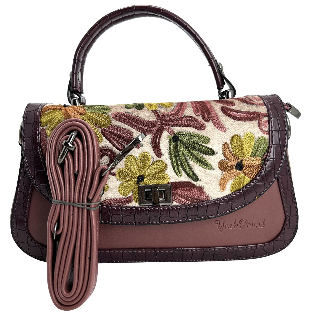 Vibrant Stitches: Embroidered Handbag Delight