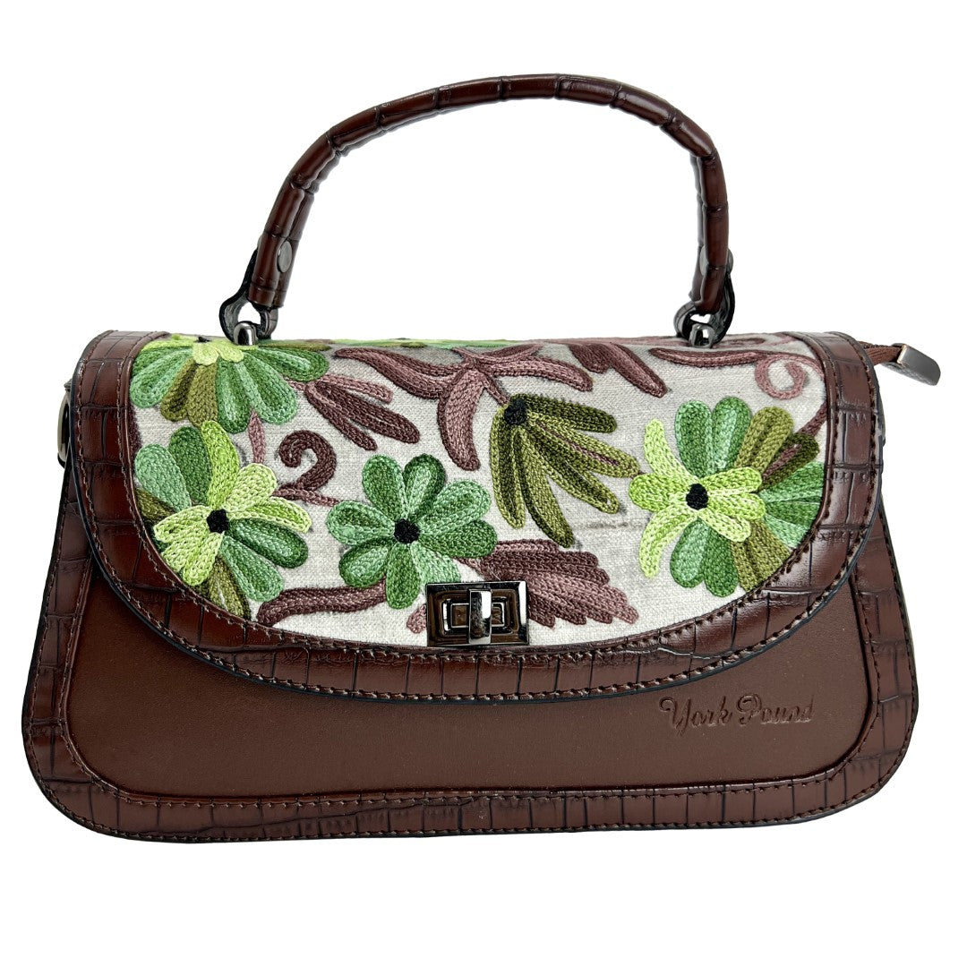 Hand Embroidery Handbag: Floral Whispers