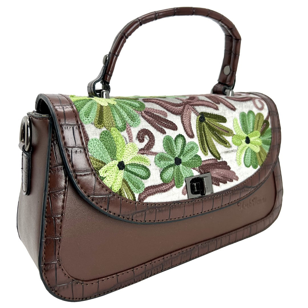 Hand Embroidery Handbag: Floral Whispers