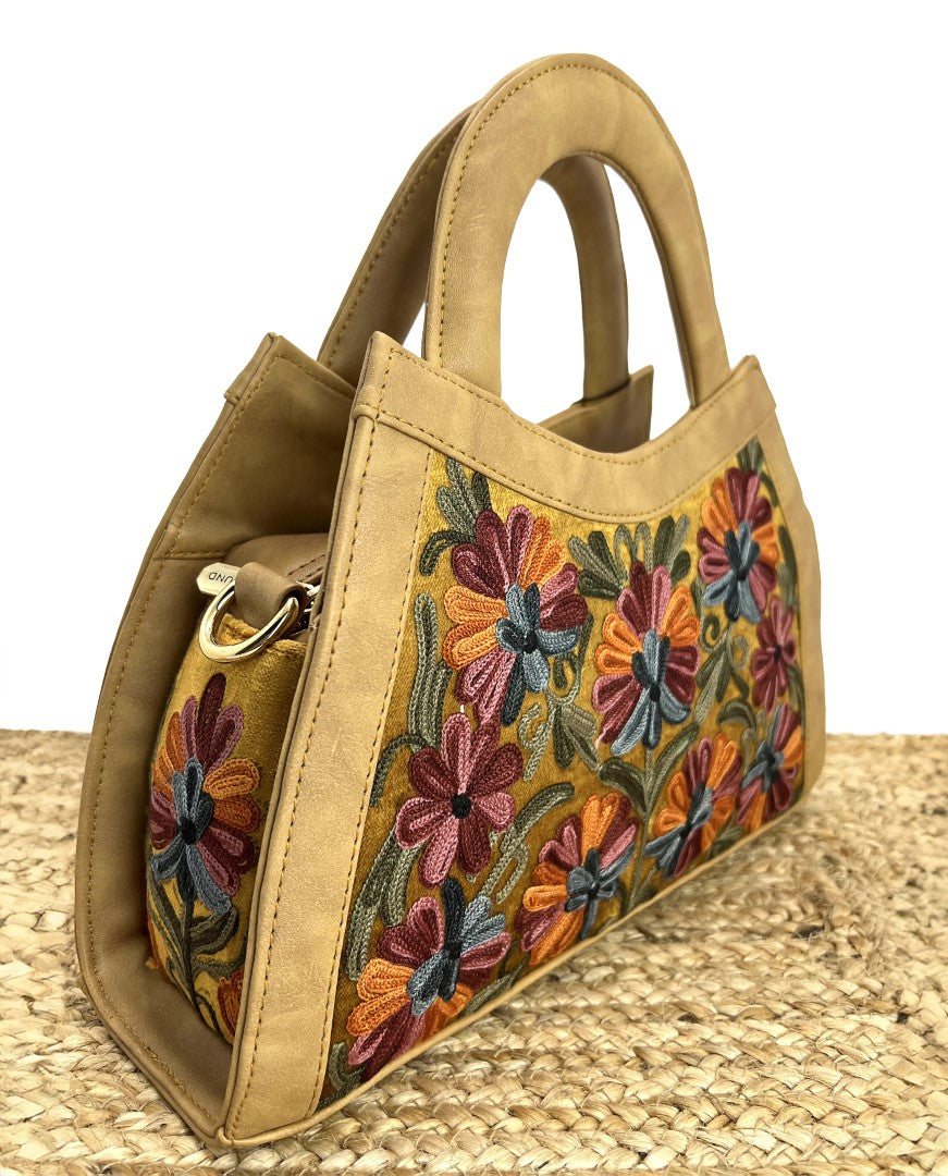 Vintage Floral: Embroidered Handbag Delight