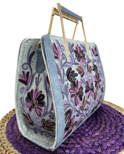 Floral Delight: Hand Embroidery Handbag Collection