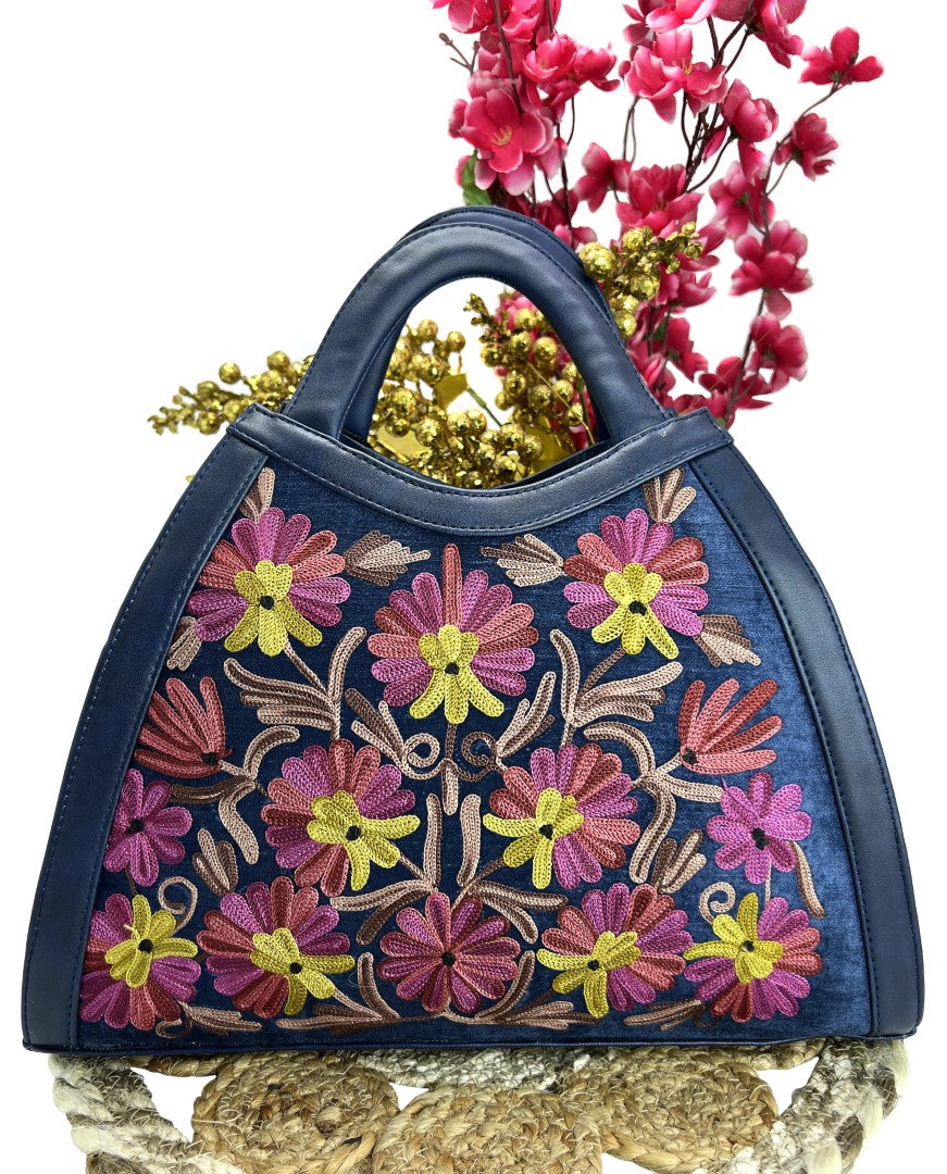 Handcrafted Floral Fantasy: Embroidery Handbag