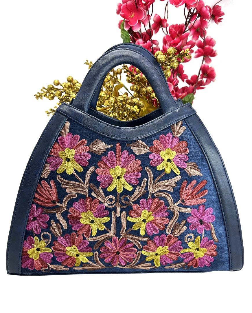 Handcrafted Floral Fantasy: Embroidery Handbag