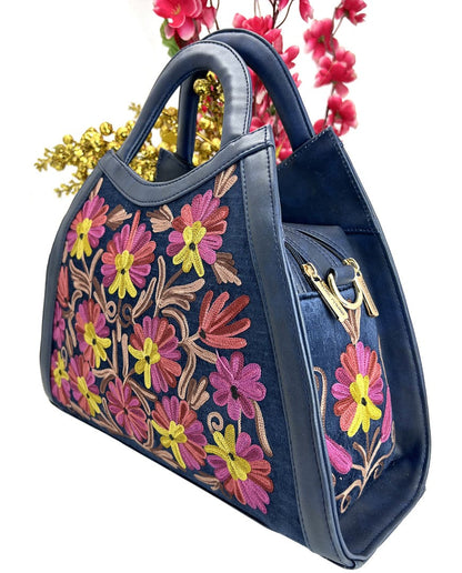 Handcrafted Floral Fantasy: Embroidery Handbag