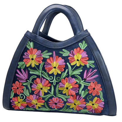 Handcrafted Floral Fantasy: Embroidery Handbag