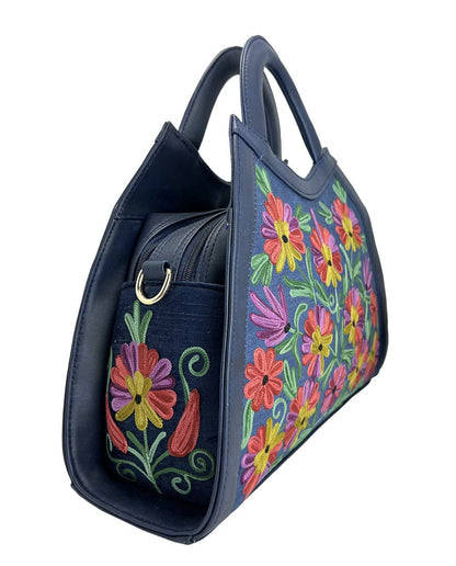 Handcrafted Floral Fantasy: Embroidery Handbag