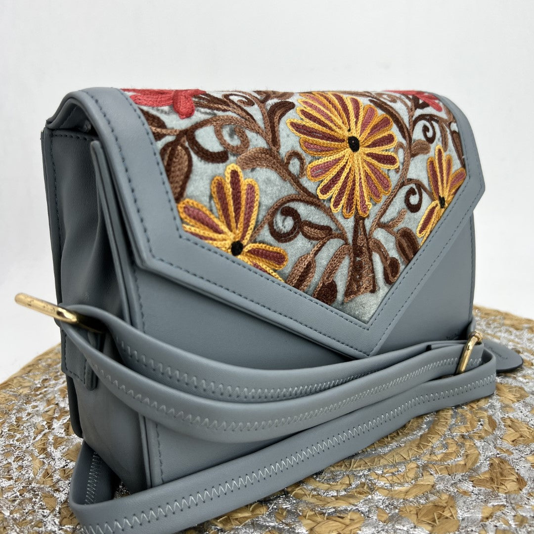 Artisan Sling Handbag Charm: Handmade Embroidery Beauty