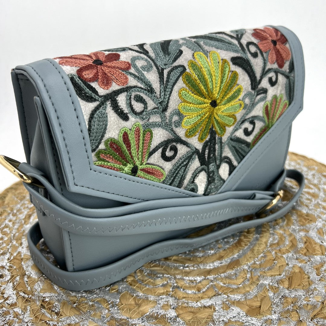 Sling Handbag – Unique Handcrafted Sling Handbag with Stunning Floral Designs