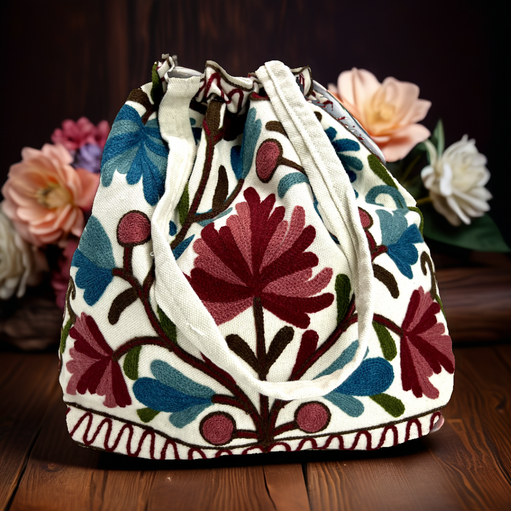 Stitched Chic Tote: Artisan Handcrafted Embroidery