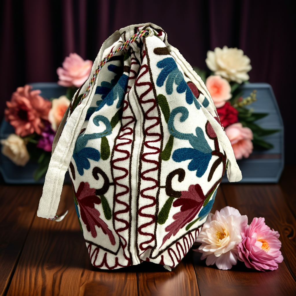 Stitched Chic Tote: Artisan Handcrafted Embroidery