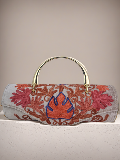Handmade Embroidered Carry-On Duffle Minibag for Travel