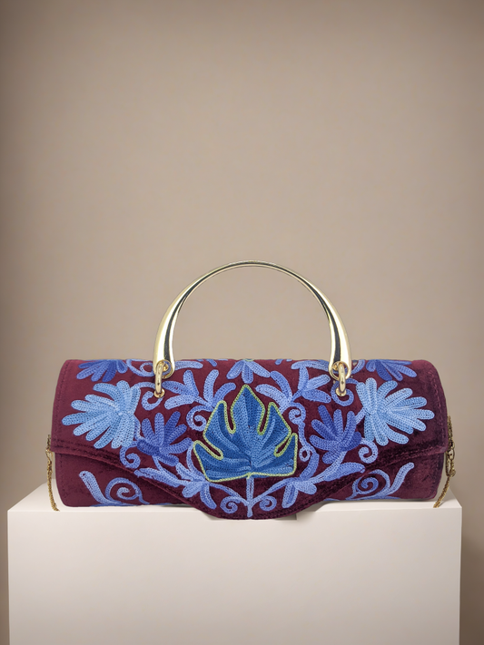 Handmade Embroidered Minibag with Duffle Design