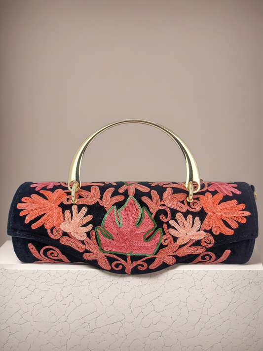Handmade Embroidered Carry-On Duffle Minibag for Work