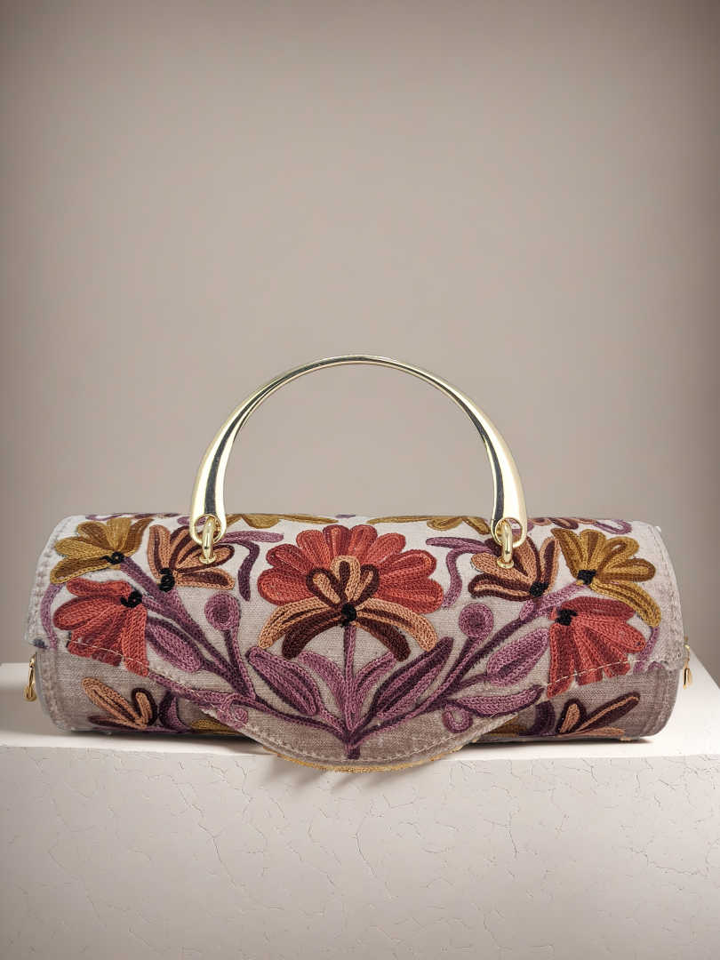 Custom Handmade Embroidered Carry-On Duffle Minibag