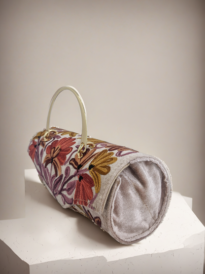 Custom Handmade Embroidered Carry-On Duffle Minibag