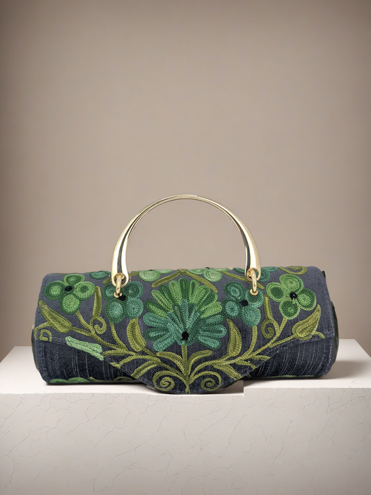 Beautiful Handmade Embroidered Carry-On Duffle Minibag