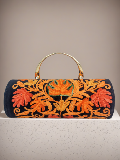 Handmade Embroidered Minibag with Handle