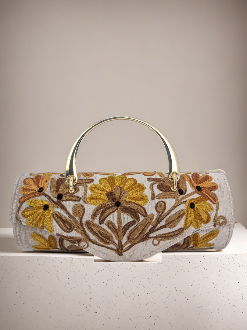 Handmade Embroidered Carry-On Duffle Minibag with Custom Monogram