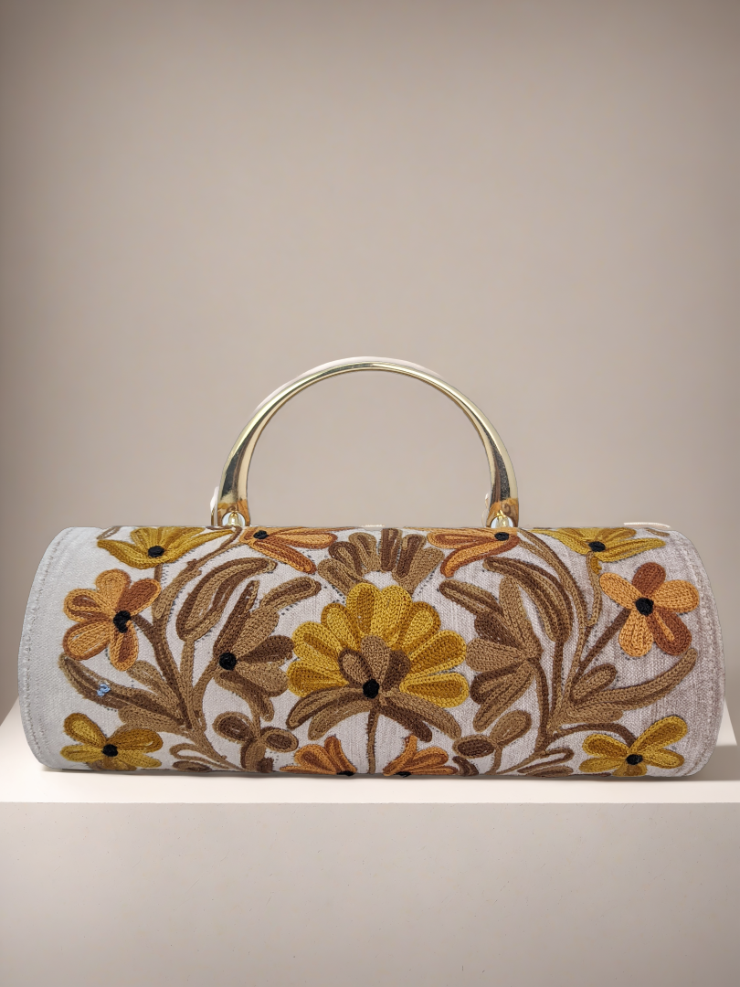 Handmade Embroidered Carry-On Duffle Minibag with Custom Monogram