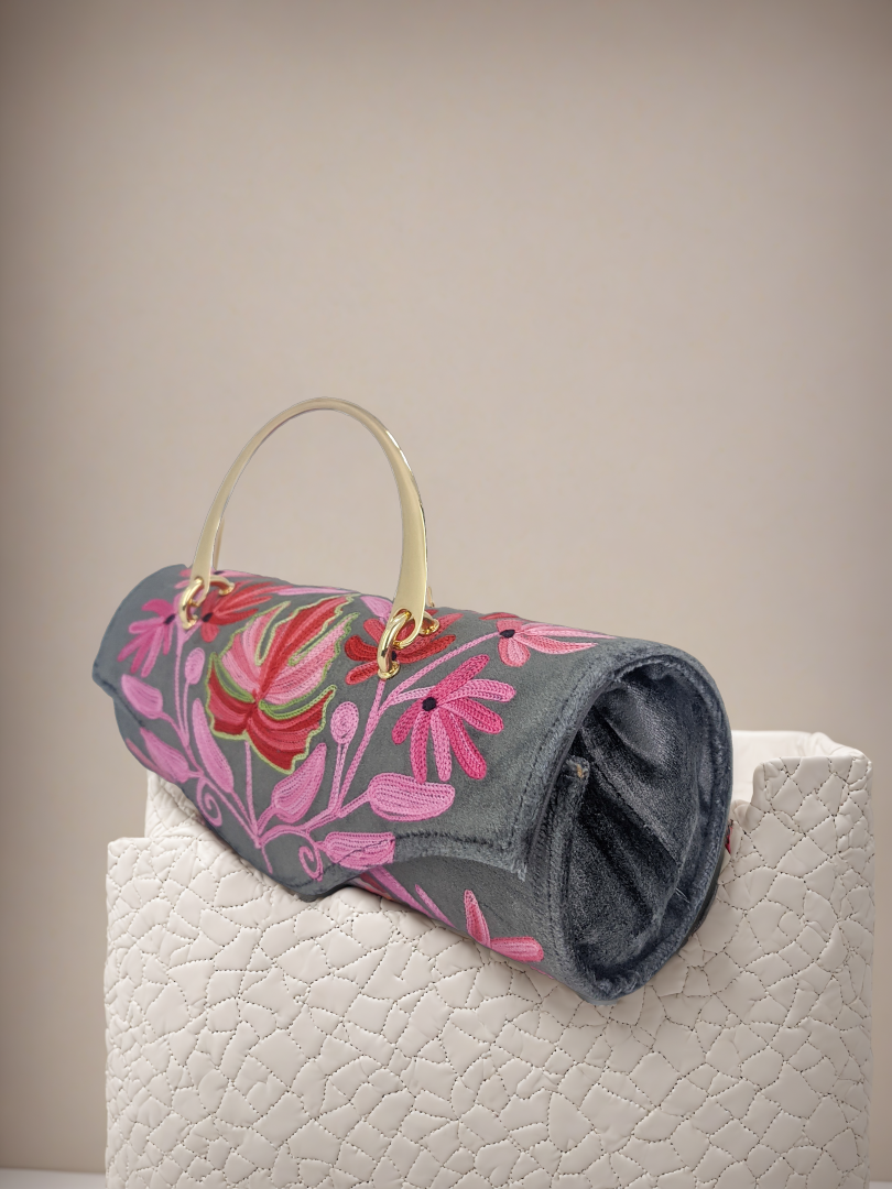 Beautiful Handmade Embroidered Carry-On Duffle Minibag for Evening Events