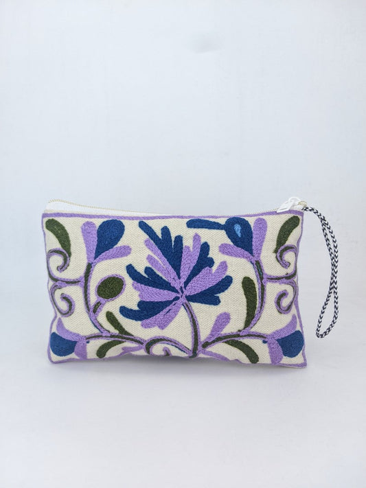 Textile Treasures: Handmade Embroidered Pouch Selection