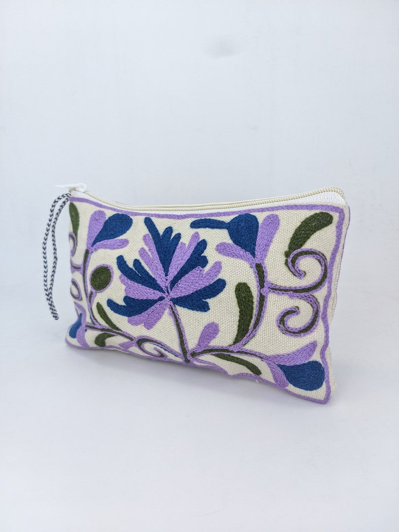 Textile Treasures: Handmade Embroidered Pouch Selection