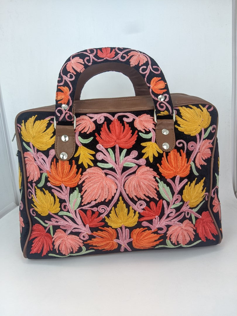Vintage Threads: Handcrafted Embroidery Handbag