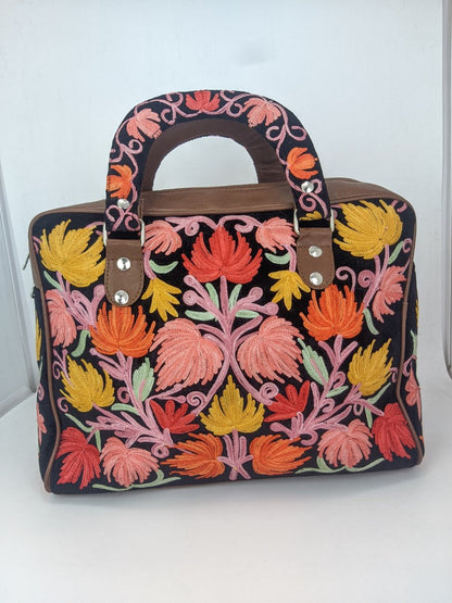 Vintage Threads: Handcrafted Embroidery Handbag